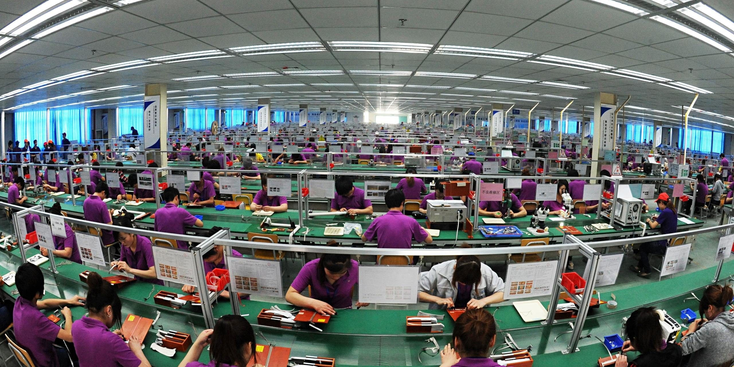 Factory workers in China